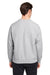 Team 365 TT98 Mens Zone HydroSport Water Resistant Crewneck Sweatshirt Heather Grey Model Back