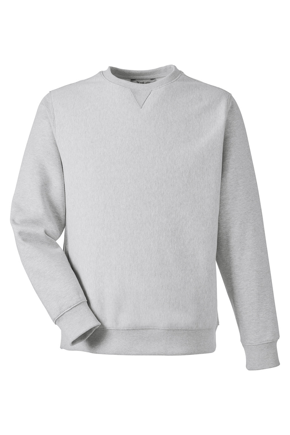 Team 365 TT98 Mens Zone HydroSport Water Resistant Crewneck Sweatshirt Heather Grey Flat Front