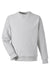 Team 365 TT98 Mens Zone HydroSport Water Resistant Crewneck Sweatshirt Heather Grey Flat Front