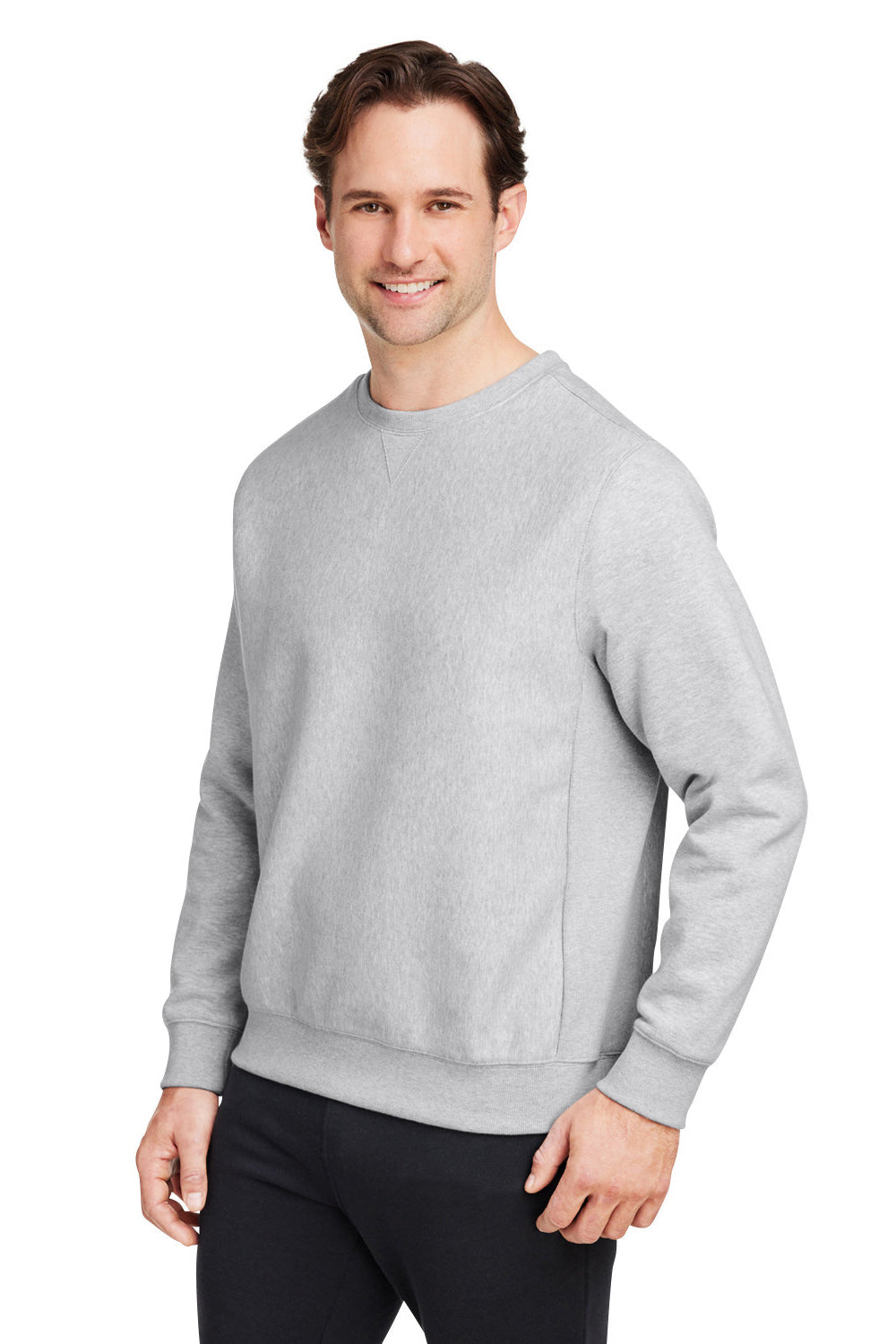 Team 365 TT98 Mens Zone HydroSport Water Resistant Crewneck Sweatshirt Heather Grey Model 3q