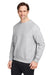 Team 365 TT98 Mens Zone HydroSport Water Resistant Crewneck Sweatshirt Heather Grey Model 3q