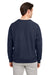 Team 365 TT98 Mens Zone HydroSport Water Resistant Crewneck Sweatshirt Dark Navy Blue Model Back