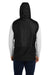 Team 365 TT99 Mens Zone HydroSport Hybrid Water Resistant Full Zip Hooded Vest Black Model Back