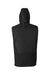 Team 365 TT99 Mens Zone HydroSport Hybrid Water Resistant Full Zip Hooded Vest Black Flat Back