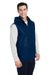 Team 365 TT99 Mens Zone HydroSport Hybrid Water Resistant Full Zip Hooded Vest Dark Navy Blue Model 3q