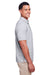 UltraClub UC105 Mens Lakeshore Performance Moisture Wicking Short Sleeve Polo Shirt Heather Grey Model Side