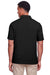 UltraClub UC105 Mens Lakeshore Performance Moisture Wicking Short Sleeve Polo Shirt Black Model Back