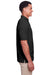 UltraClub UC105 Mens Lakeshore Performance Moisture Wicking Short Sleeve Polo Shirt Black Model Side