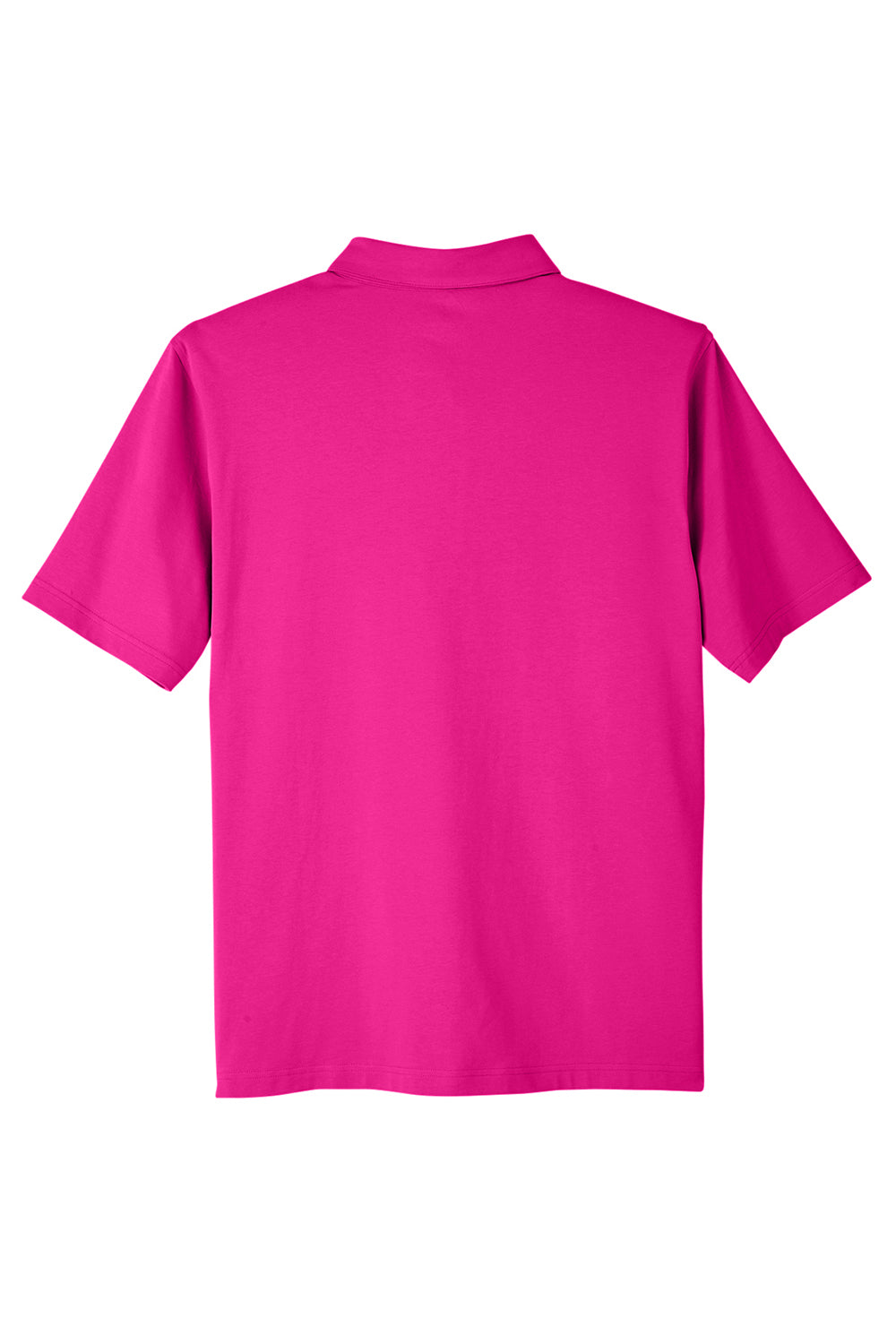 UltraClub UC105 Mens Lakeshore Performance Moisture Wicking Short Sleeve Polo Shirt Heliconia Pink Flat Back