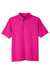 UltraClub UC105 Mens Lakeshore Performance Moisture Wicking Short Sleeve Polo Shirt Heliconia Pink Flat Front