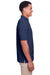 UltraClub UC105 Mens Lakeshore Performance Moisture Wicking Short Sleeve Polo Shirt Navy Blue Model Side