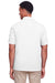 UltraClub UC105 Mens Lakeshore Performance Moisture Wicking Short Sleeve Polo Shirt White Model Back