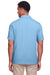 UltraClub UC105 Mens Lakeshore Performance Moisture Wicking Short Sleeve Polo Shirt Columbia Blue Model Back