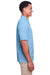 UltraClub UC105 Mens Lakeshore Performance Moisture Wicking Short Sleeve Polo Shirt Columbia Blue Model Side