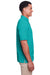 UltraClub UC105 Mens Lakeshore Performance Moisture Wicking Short Sleeve Polo Shirt Jade Green Model Side