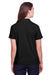 UltraClub UC105W Womens Lakeshore Performance Moisture Wicking Short Sleeve Polo Shirt Black Model Back