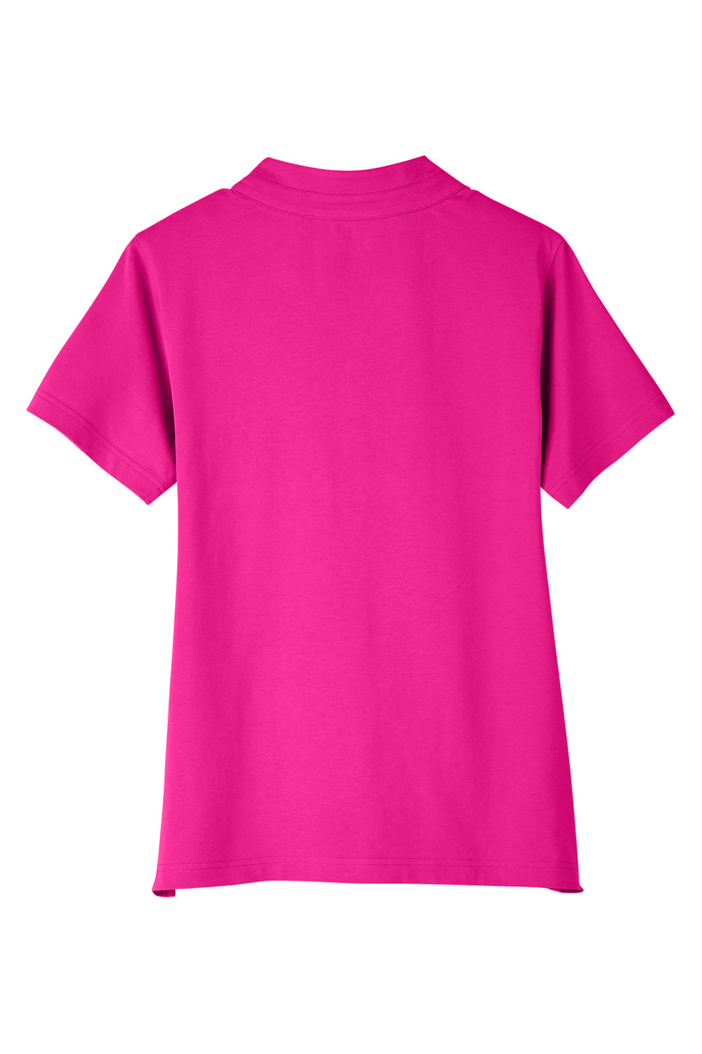 UltraClub UC105W Womens Lakeshore Performance Moisture Wicking Short Sleeve Polo Shirt Heliconia Pink Flat Back