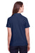 UltraClub UC105W Womens Lakeshore Performance Moisture Wicking Short Sleeve Polo Shirt Navy Blue Model Back