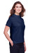 UltraClub UC105W Womens Lakeshore Performance Moisture Wicking Short Sleeve Polo Shirt Navy Blue Model 3q