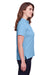 UltraClub UC105W Womens Lakeshore Performance Moisture Wicking Short Sleeve Polo Shirt Columbia Blue Model Side