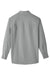 UltraClub UC500 Mens Bradley Performance Moisture Wicking Long Sleeve Button Down Shirt w/ Pocket Silver Grey Flat Back