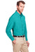 UltraClub UC500 Mens Bradley Performance Moisture Wicking Long Sleeve Button Down Shirt w/ Pocket Jade Green Model 3q