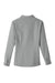 UltraClub UC500W Womens Bradley Performance Moisture Wicking Long Sleeve Button Down Shirt Silver Grey Flat Back