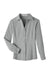 UltraClub UC500W Womens Bradley Performance Moisture Wicking Long Sleeve Button Down Shirt Silver Grey Flat Front