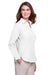 UltraClub UC500W Womens Bradley Performance Moisture Wicking Long Sleeve Button Down Shirt White Model 3q