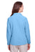 UltraClub UC500W Womens Bradley Performance Moisture Wicking Long Sleeve Button Down Shirt Columbia Blue Model Back