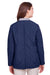 UltraClub UC708W Womens Dawson Quilted Water Resistant Full Zip Jacket Navy Blue Model Back