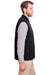 UltraClub UC709 Mens Dawson Water Resistant Quilted Full Zip Vest Black Model Side