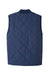 UltraClub UC709 Mens Dawson Water Resistant Quilted Full Zip Vest Navy Blue Flat Back