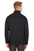 UltraClub UC792 Mens Coastal Performance Moisture Wicking Fleece 1/4 Zip Sweatshirt Black Model Back