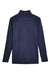 UltraClub UC792 Mens Coastal Performance Moisture Wicking Fleece 1/4 Zip Sweatshirt Navy Blue Flat Back