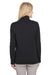 UltraClub UC792W Womens Coastal Performance Moisture Wicking Fleece 1/4 Zip Sweatshirt Black Model Back