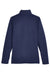 UltraClub UC792W Womens Coastal Performance Moisture Wicking Fleece 1/4 Zip Sweatshirt Navy Blue Flat Back