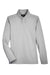 UltraClub UC792W Womens Coastal Performance Moisture Wicking Fleece 1/4 Zip Sweatshirt Heather Silver Grey Flat Front