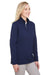 UltraClub UC792W Womens Coastal Performance Moisture Wicking Fleece 1/4 Zip Sweatshirt Navy Blue Model 3q