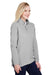 UltraClub UC792W Womens Coastal Performance Moisture Wicking Fleece 1/4 Zip Sweatshirt Heather Silver Grey Model 3q