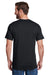 Hanes W110 Mens Workwear UPF 50+ Short Sleeve Crewneck T-Shirt w/ Pocket Black Model Back