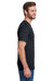 Hanes W110 Mens Workwear UPF 50+ Short Sleeve Crewneck T-Shirt w/ Pocket Black Model Side