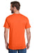 Hanes W110 Mens Workwear UPF 50+ Short Sleeve Crewneck T-Shirt w/ Pocket Safety Orange Model Back