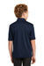 Port Authority Y540 Youth Silk Touch Performance Moisture Wicking Short Sleeve Polo Shirt Navy Blue Model Back