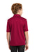 Port Authority Y540 Youth Silk Touch Performance Moisture Wicking Short Sleeve Polo Shirt Red Model Back