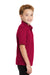 Port Authority Y540 Youth Silk Touch Performance Moisture Wicking Short Sleeve Polo Shirt Red Model Side