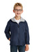 Port Authority YJP56 Youth Team Wind & Water Resistant Full Zip Hooded Jacket Bright Navy Blue Model Front