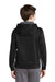 Sport-Tek YST235 Youth Sport-Wick Moisture Wicking Fleece Hooded Sweatshirt Hoodie Black/Dark Smoke Grey Model Back