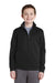 Sport-Tek YST241 Youth Sport-Wick Moisture Wicking Fleece Full Zip Sweatshirt Black Model Front