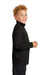 Sport-Tek YST357 Youth Competitor Moisture Wicking 1/4 Zip Sweatshirt Black Model Side